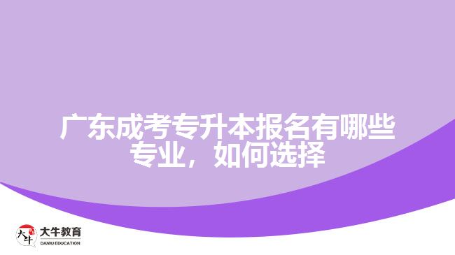 廣東成考專升本報名有哪些專業(yè)，如何選擇