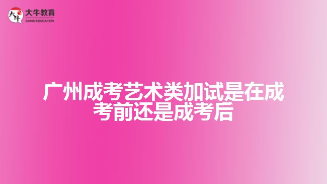 廣州成考藝術(shù)類(lèi)加試是在成考前還是成考后