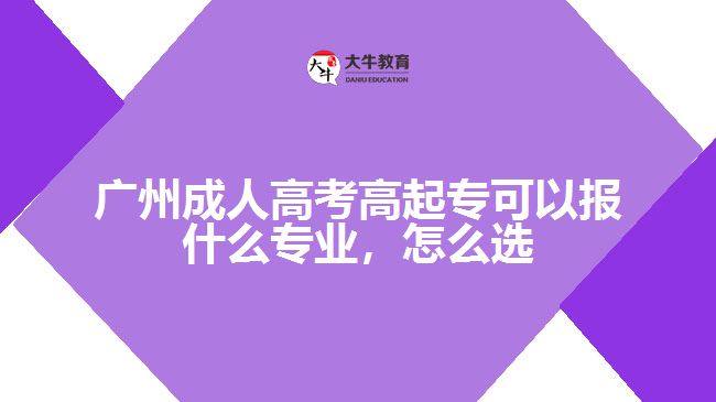 廣州成人高考高起?？梢詧笫裁磳I(yè)，怎么選