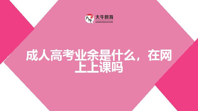 成人高考業(yè)余是什么，在網(wǎng)上上課嗎