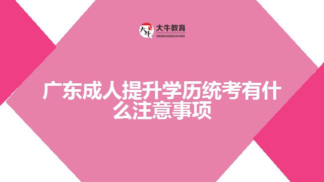 成人提升學歷統(tǒng)考有什么注意事項