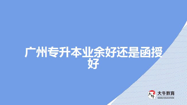 廣州專升本業(yè)余好還是函授好