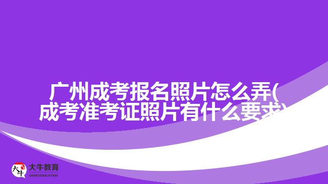 廣州成考報(bào)名照片怎么弄(成考準(zhǔn)考證照片有什么要求)