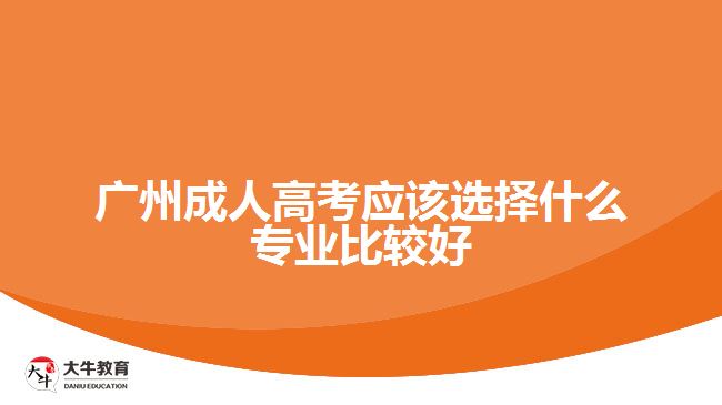 廣州成人高考應(yīng)該選擇什么專業(yè)比較好