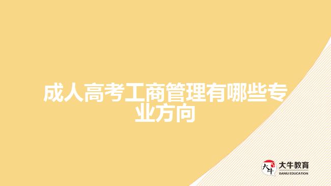 成人高考工商管理有哪些專業(yè)方向