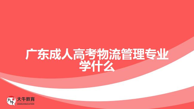 廣東成人高考物流管理專業(yè)學(xué)什么