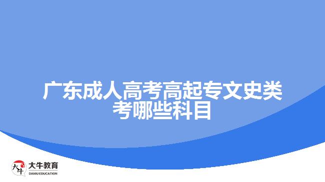 廣東成人高考高起專文史類考哪些科目