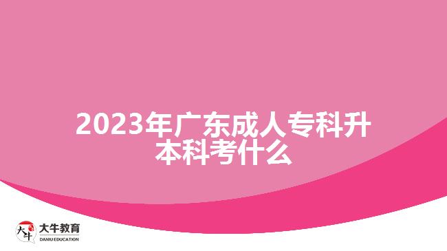 2023年廣東成人專科升本科考什么