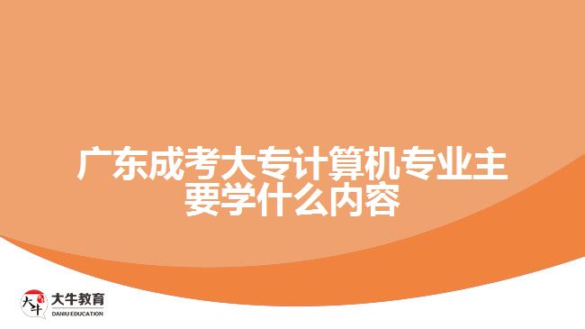 成考大專計(jì)算機(jī)專業(yè)主要學(xué)什么內(nèi)容