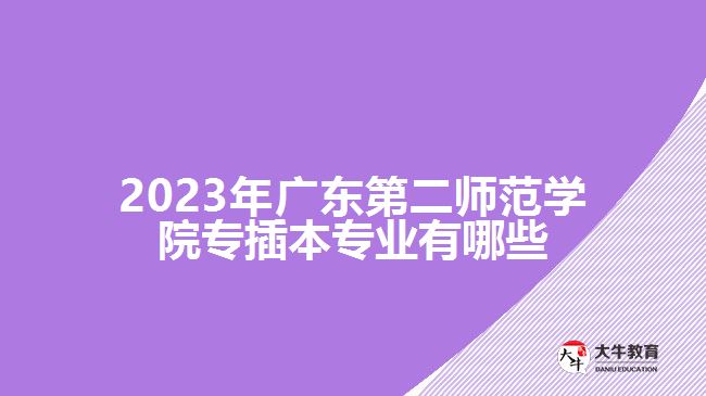 2023年廣東第二師范學(xué)院專插本專業(yè)有哪些