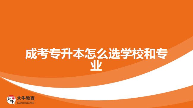 成考專升本怎么選學校和專業(yè)