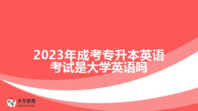 成考專升本英語考試是大學(xué)英語嗎