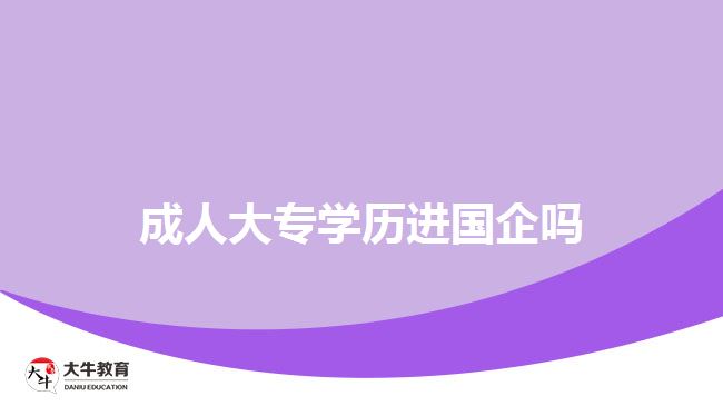 成人大專學(xué)歷進(jìn)國企嗎