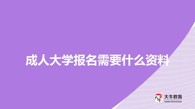 成人大學(xué)報名需要什么資料