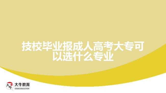 技校畢業(yè)報成人高考大專可以選什么專業(yè)