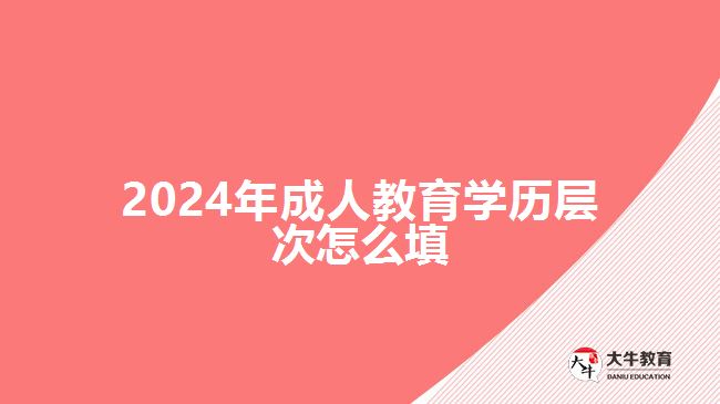 2024年成人教育學歷層次怎么填