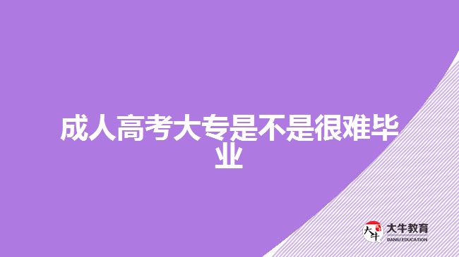 成人高考大專是不是很難畢業(yè)