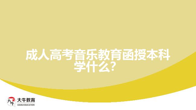 成人高考音樂教育函授本科學(xué)什么？