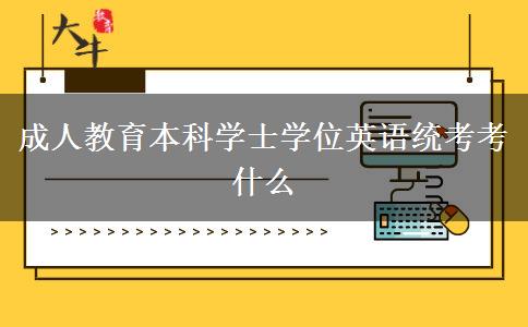 成人教育本科學士學位英語統(tǒng)考考什么