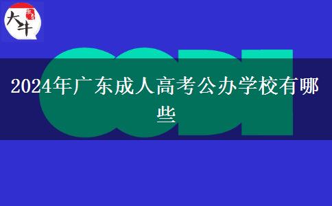 2024年廣東成人高考公辦學(xué)校有哪些