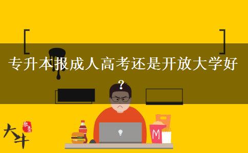 專升本報(bào)成人高考還是開(kāi)放大學(xué)好？