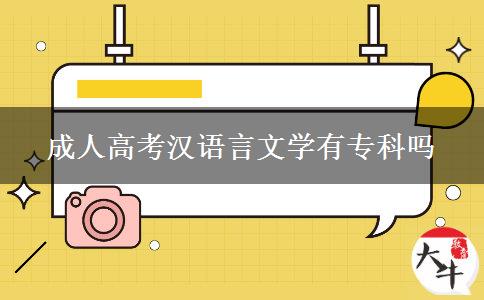 成人高考漢語言文學有專科嗎