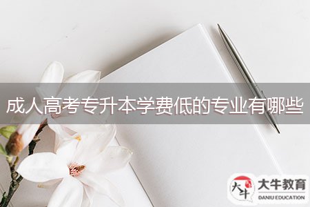 成人高考專升本學(xué)費(fèi)低的專業(yè)有哪些