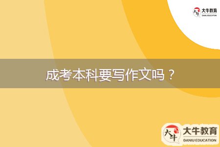 成考本科要寫作文嗎？