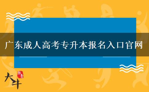 廣東成人高考專升本報(bào)名入口官網(wǎng)