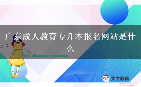 廣東成人教育專升本報名網(wǎng)站是什么