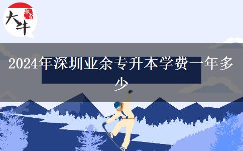 2024年深圳業(yè)余專升本學(xué)費(fèi)一年多少