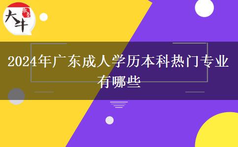 2024年廣東成人學(xué)歷本科熱門專業(yè)有哪些