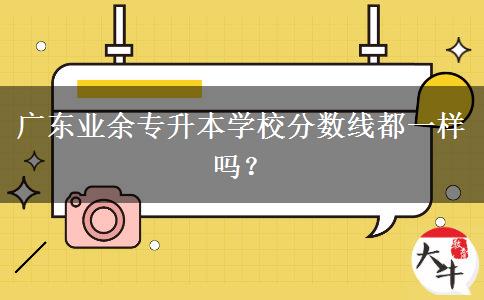 廣東業(yè)余專升本學校分數(shù)線都一樣嗎？