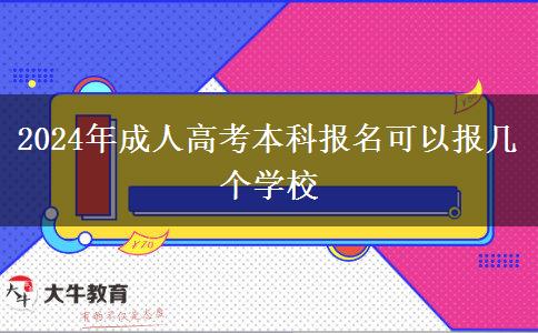 2024年成人高考本科報名可以報幾個學校