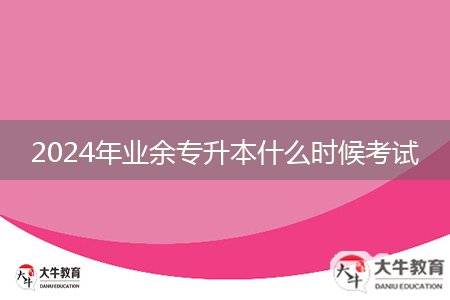 2024年業(yè)余專升本什么時(shí)候考試