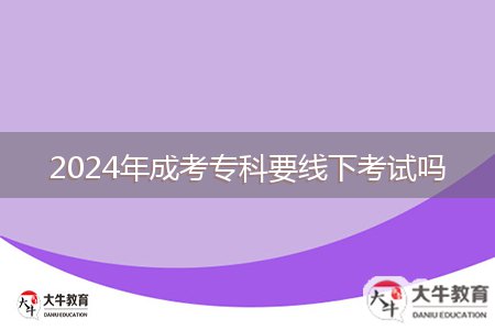 2024年成考?？埔€下考試嗎