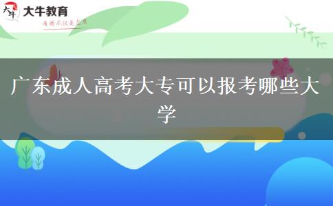 廣東成人高考大?？梢詧?bào)考哪些大學(xué)