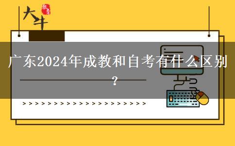 廣東2024年成教和自考有什么區(qū)別？