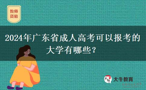 2024年廣東省成人高考可以報(bào)考的大學(xué)有哪些？