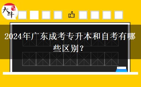 2024年廣東成考專升本和自考有哪些區(qū)別？