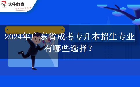 2024年廣東省成考專升本招生專業(yè)有哪些選擇？