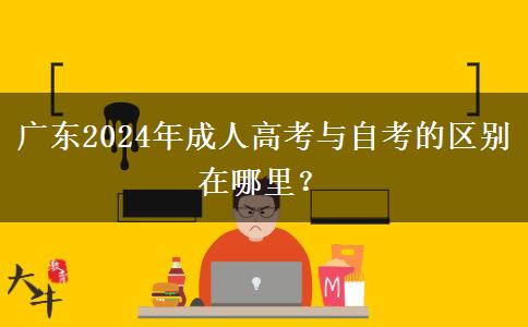 廣東2024年成人高考與自考的區(qū)別在哪里？