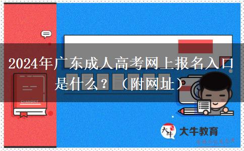 2024年廣東成人高考網(wǎng)上報名入口是什么？（附網(wǎng)址）