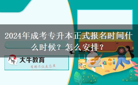 2024年成考專升本正式報(bào)名時(shí)間什么時(shí)候？怎么安排？