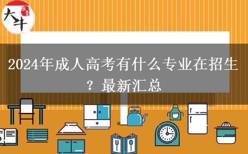 2024年成人高考有什么專業(yè)在招生？最新匯總