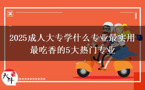 2025成人大專(zhuān)學(xué)什么專(zhuān)業(yè)最實(shí)用 最吃香的5大熱門(mén)專(zhuān)業(yè)